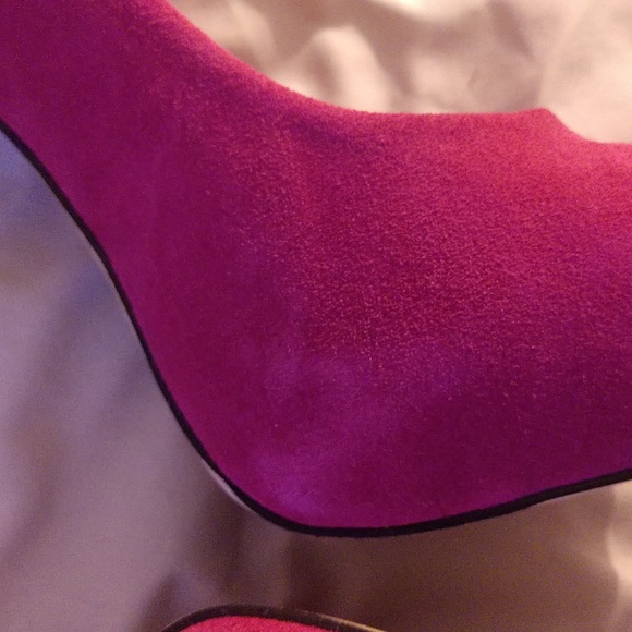 Pink 🩷 suede platform heels size 11 - Picture 5 of 16